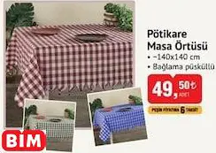 Pötikare Masa Örtüsü Pötikare Masa Örtüsü
