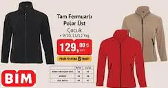 Tam Fermuarlı Polar Üst Çocuk