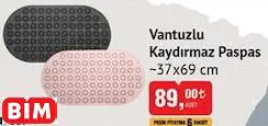Vantuzlu Kaydırmaz Paspas ~37x69 cm Vantuzlu Kaydırmaz Paspas ~37x69 cm