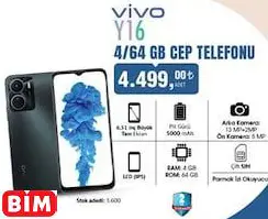 Vivo Y16 4/64 GB Cep Telefonu