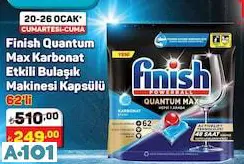 Finish Quantum Max Karbonat Etkili Bulaşık Makinesi Tableti • 62'Li