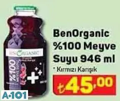 benorganic %100 meyve suyu