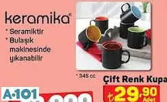keramika çift renk kupa