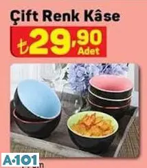 keramika çift renk kase