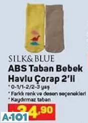 silk&blue bebek havlu çorap