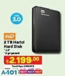 wd 2 TB Harici Hard Disk