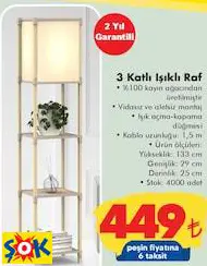 sinbo 3 Katlı Işıklı Raf sinbo 3 Katlı Işıklı Raf
