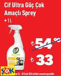 Cif Ultra Güç Çok Amaçlı Sprey • 1 L Cif Ultra Güç Çok Amaçlı Sprey • 1 L
