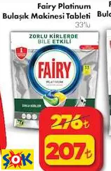 Fairy Platinum Bulaşık Makinesi Tableti 33’Lü
