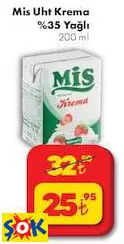 Mis Uht Krema %35 Yağlı 200 ml Mis Uht Krema %35 Yağlı 200 ml