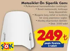 Motosiklet Ön Siperlik Camı Motosiklet Ön Siperlik Camı