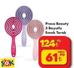 Proco Beauty 3 Boyutlu Esnek Tarak Proco Beauty 3 Boyutlu Esnek Tarak