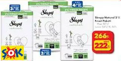 Sleepy Natural 2’Li Fırsat Paketi Maxi 82’Li/ Junior 58’Li/ XL 46’Lı Bebek Bezi