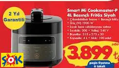 Smart Mi Cookmaster-P 4L Basınçlı Fritöz Siyah