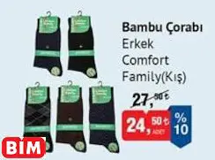 Comfort Family (Kış) Bambu Çorabı Erkek