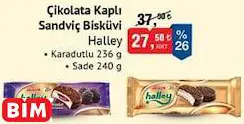 Halley Çikolata Kaplı Sandviç Bisküvi