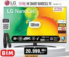 LG 55 İNÇ 4K Smart Nanocell TV Akıllı Televizyon