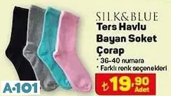 Silk&Blue Ters Havlu Bayan Soket Çorap