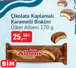 Ülker Albeni Çikolata Kaplamalı Karamelli Bisküvi