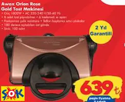 Awox Orion Rose Gold Tost Makinesi