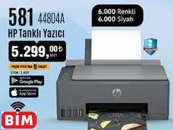 Hp 581 HP Tanklı Yazıcı 44804A Hp 581 HP Tanklı Yazıcı 44804A