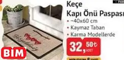 Keçe Kapı Önü Paspası