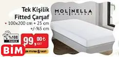 Molinella Tek Kişilik Fitted Çarşaf Molinella Tek Kişilik Fitted Çarşaf