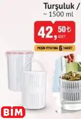 Turşuluk ~ 1500 ml Turşuluk ~ 1500 ml