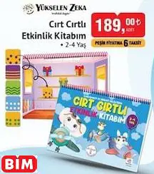 Yükselen Zeka Cırt Cırtlı Etkinlik Kitabım