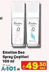 emotion deo sprey çeşitleri 100ml deodorant