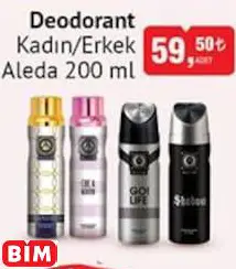 Aleda Deodorant Aleda Deodorant - BİM'de 59,50 TL