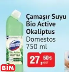Domestos Çamaşır Suyu Bio Active Okaliptus Domestos Çamaşır Suyu Bio Active Okaliptus - BİM'de 27,50 TL