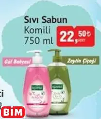 Komili Sıvı Sabun Komili Sıvı Sabun - BİM'de 22,50 TL