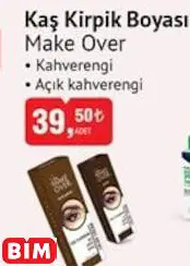 Make Over Kaş Kirpik Boyası Make Over Kaş Kirpik Boyası - BİM'de 39,50 TL