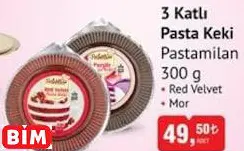 Pastamilan 3 Katlı Pasta Keki Pastamilan 3 Katlı Pasta Keki - BİM'de 49,50 TL