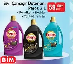 Peros Sıvı Çamaşır Deterjanı Peros Sıvı Çamaşır Deterjanı - BİM'de 59,00 TL