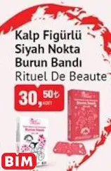 Rituel De Beaute Kalp Figürlü Siyah Nokta Burun Bandı Rituel De Beaute Kalp Figürlü Siyah Nokta Burun Bandı - BİM'de 30,50 TL