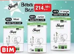 Sleepy Natural Bebek Bezi Sleepy Natural Bebek Bezi - BİM'de 214,50 TL