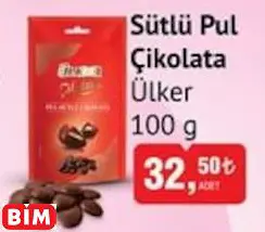Ülker Sütlü Pul Çikolata Ülker Sütlü Pul Çikolata - BİM'de 32,50 TL