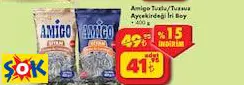 Amigo Tuzlu/Tuzsuz Ayçekirdeği İri Boy 400 G Çekirdek