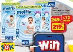 Molfix Süper Avantaj Paketi Maxi 82'Li/Junior 64’Lü/ Extra Large 52’Li Bebek Bezi