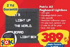 Petrix A5 Pegboard Lightbox • LED ışıklı • Kişiselleştirilebilir pano