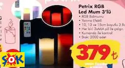 Petrix RGB Led Mum 3’lü
