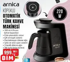 Arnica Köpüklü Otomatik Türk Kahve Makinesi