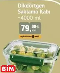 Dikdörtgen Saklama Kabı Dikdörtgen Saklama Kabı