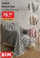Jakarlı Koltuk Şalı Jakarlı Koltuk Şalı