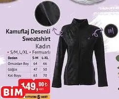 Kamuflaj Desenli Sweatshirt Kadın