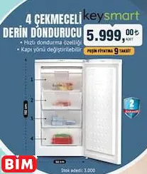 KeySmart 4 Çekmeceli Derin Dondurucu KeySmart 4 Çekmeceli Derin Dondurucu