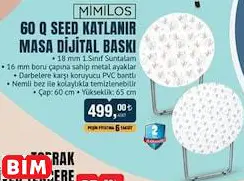 Mimilos 60 Q Seed Katlanır Masa Dijital Baskı