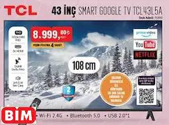 TCL 43 İnç Smart Google Tv TCL43L5A Akıllı Televizyon